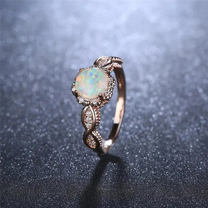 Regenbogen Opal Ring