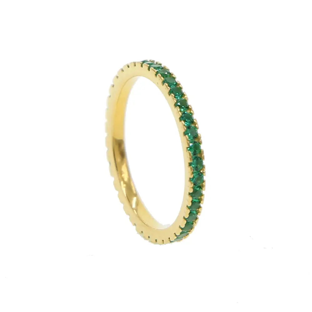 Bunte CZ Eternity Band Ring