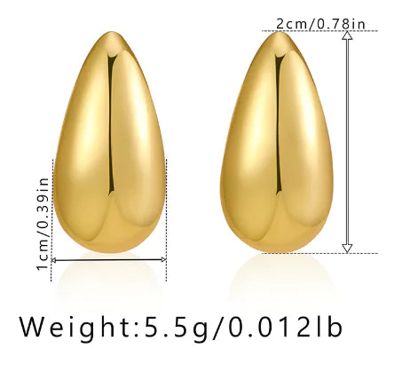 Dicke Tropfen-Ohrringe
