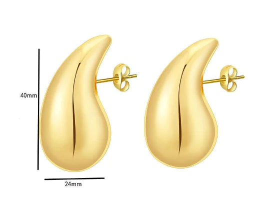 Dicke Tropfen-Ohrringe