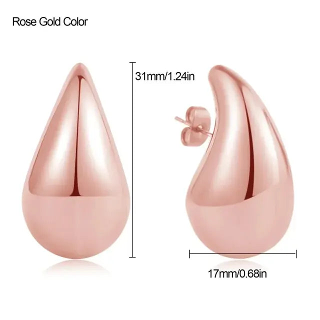 Dicke Tropfen-Ohrringe