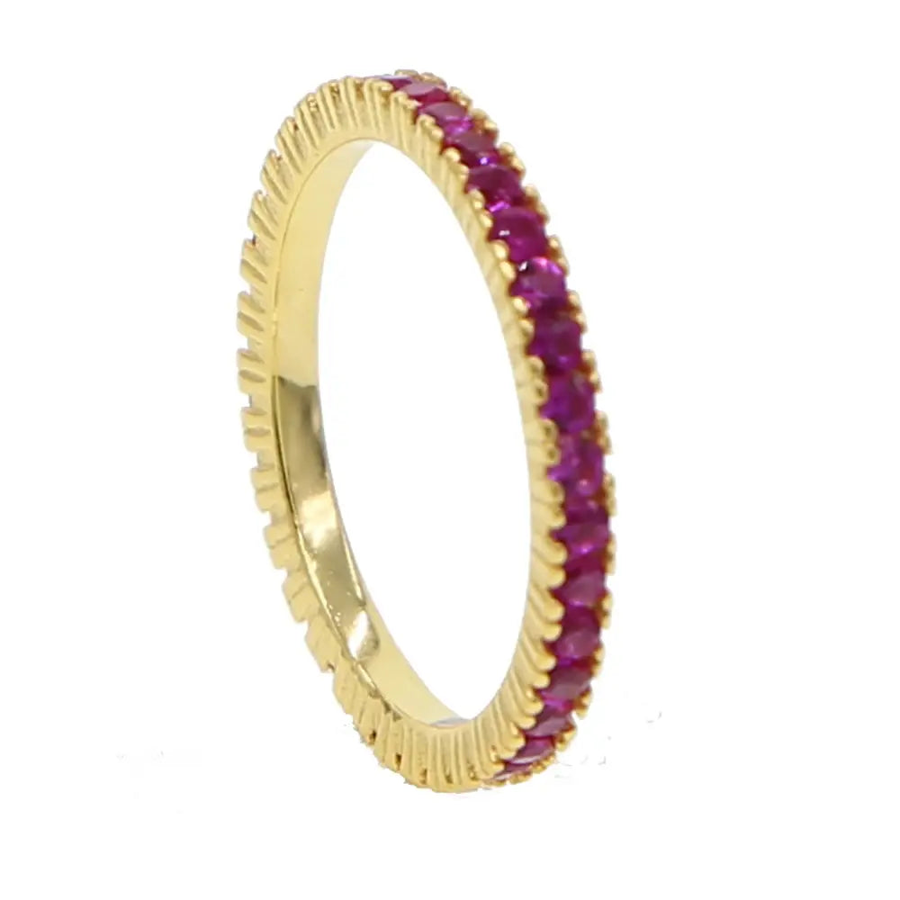 Bunte CZ Eternity Band Ring