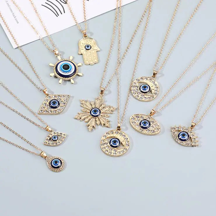 Türkisblaue Evil Eye Halskette: Eleganz trifft auf Mystik