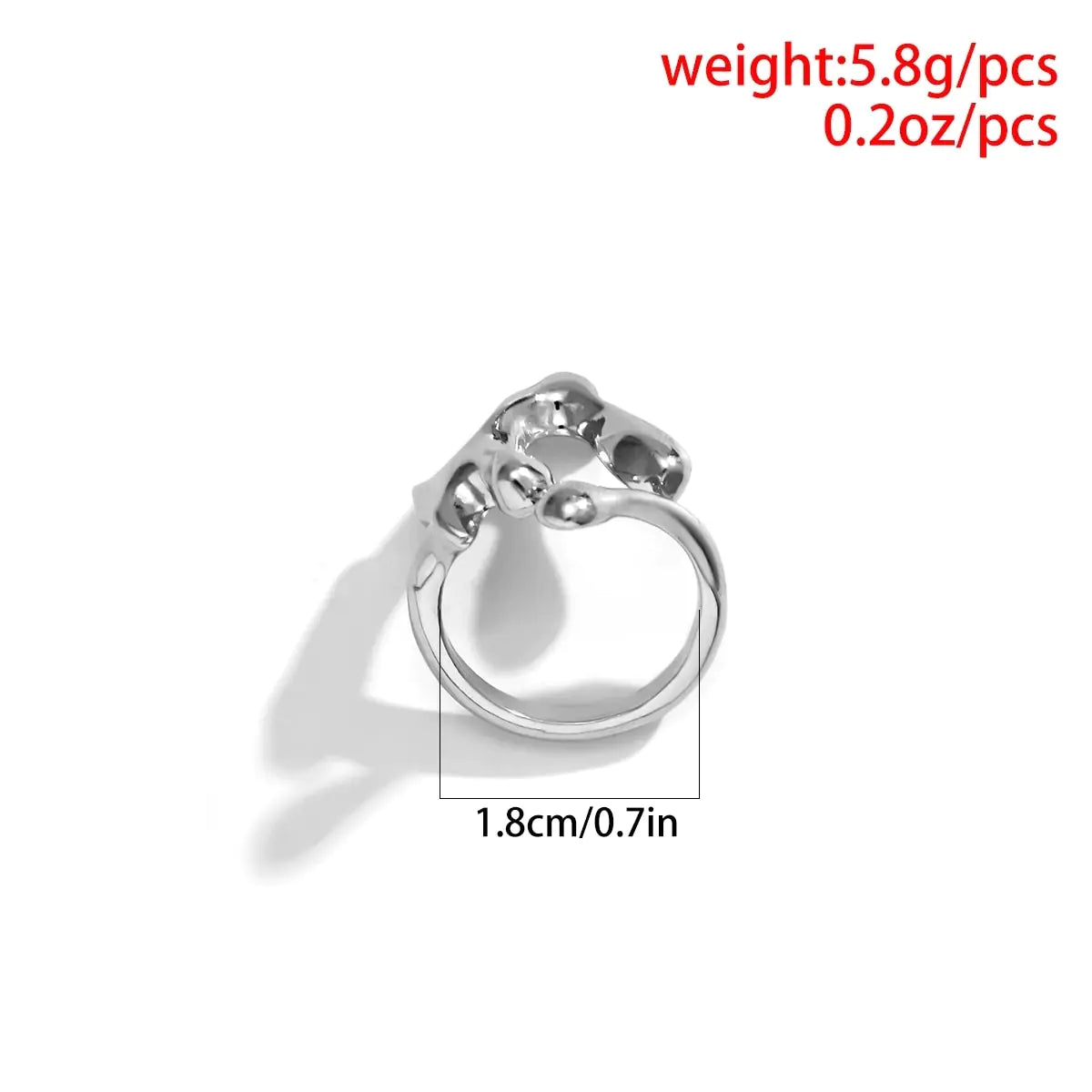 Einfacher Stil Linien Geometrischer Ring