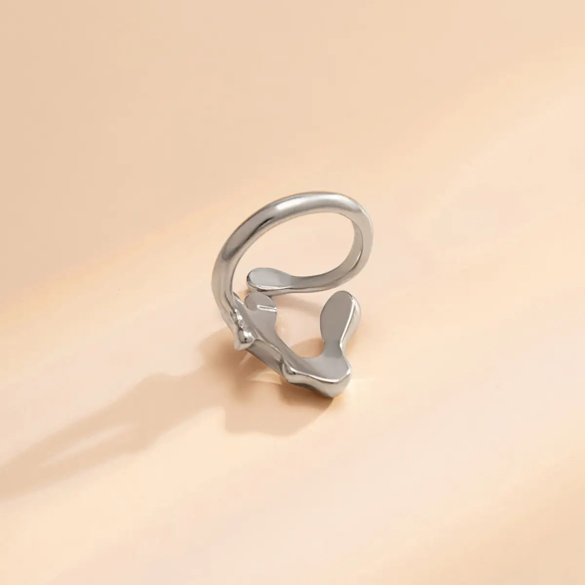 Einfacher Stil Linien Geometrischer Ring