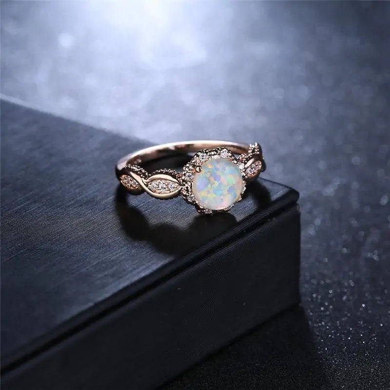 Regenbogen Opal Ring