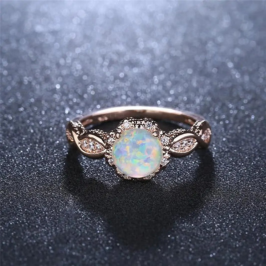 Regenbogen Opal Ring