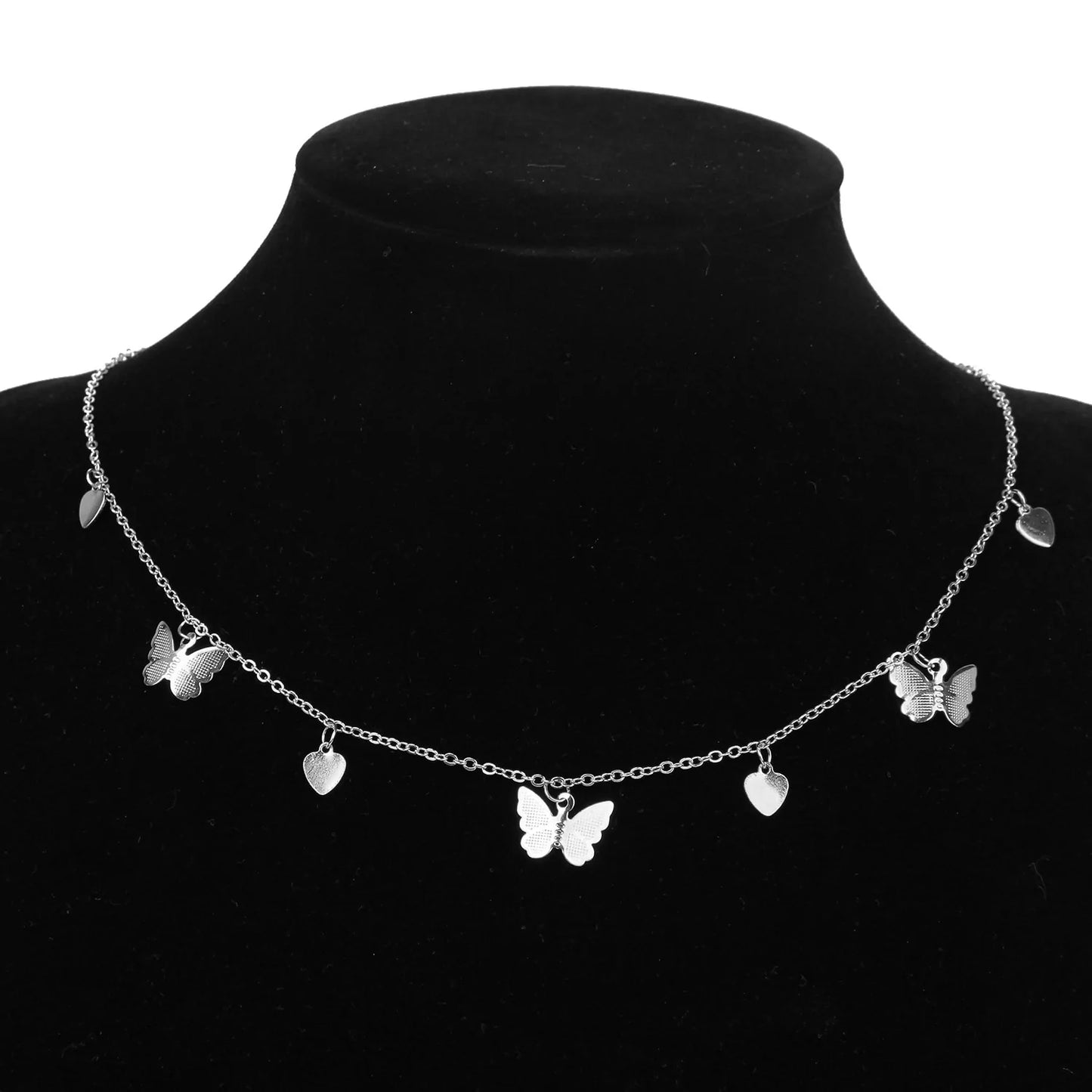 Goldkette Schmetterling Anhänger Choker Halskette: Bohème Strandschmuck